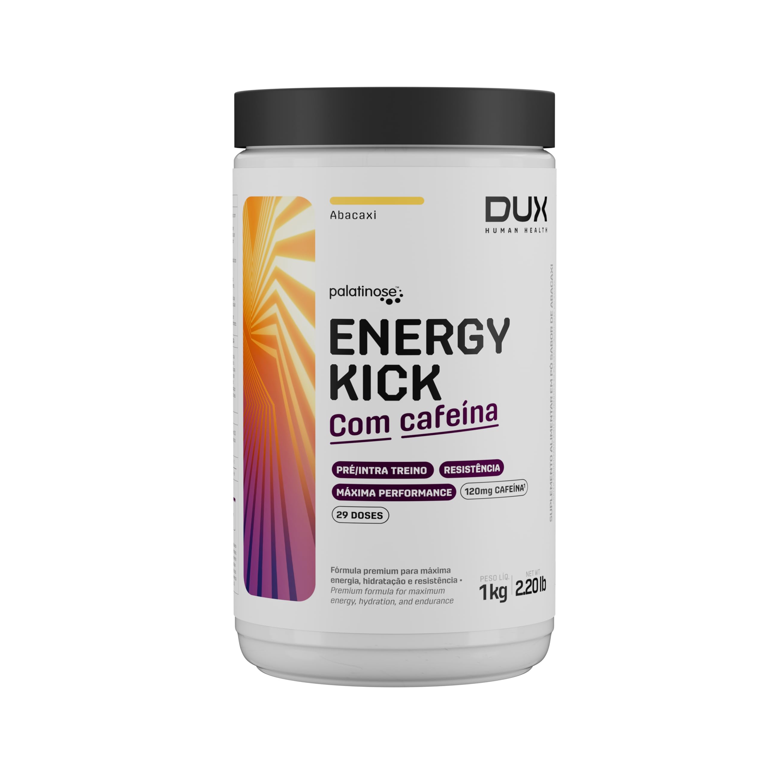 Dux Nutrition Energy Kick Caffeine 1000g - Abacaxi : Amazon.com.br